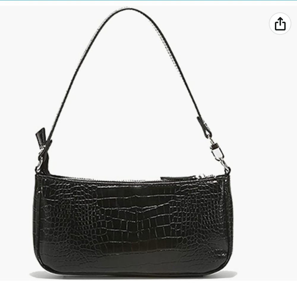 Black Crocodile Shoulder Bag